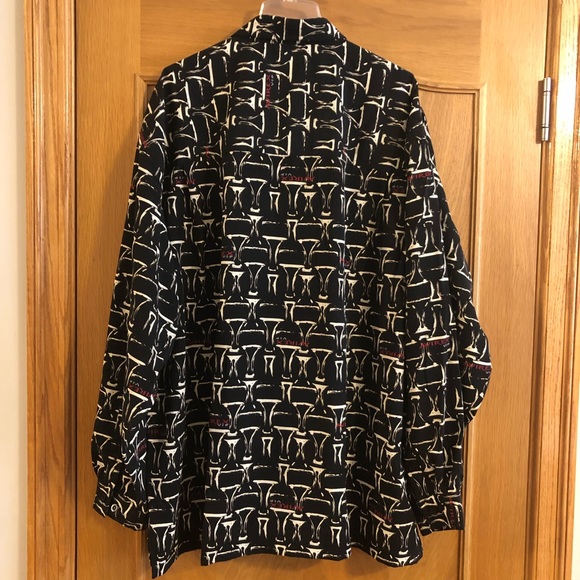 Avirex V.I.P. All Over Print Button Down Long Sleeve Shirt Size 3XL - Picture 6 of 7